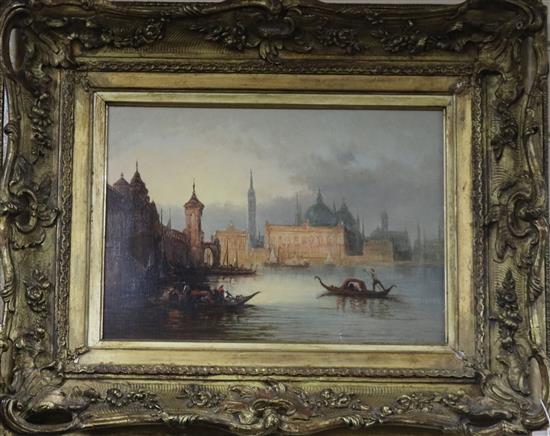 Henry Foley (1848-1874), oil on canvas, Venetian canal scene 25 x 35cm